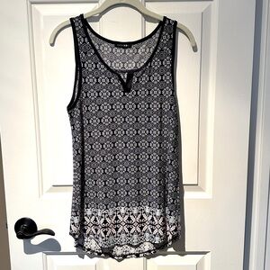 Papermoon Navy and White Tank Top. Size Small